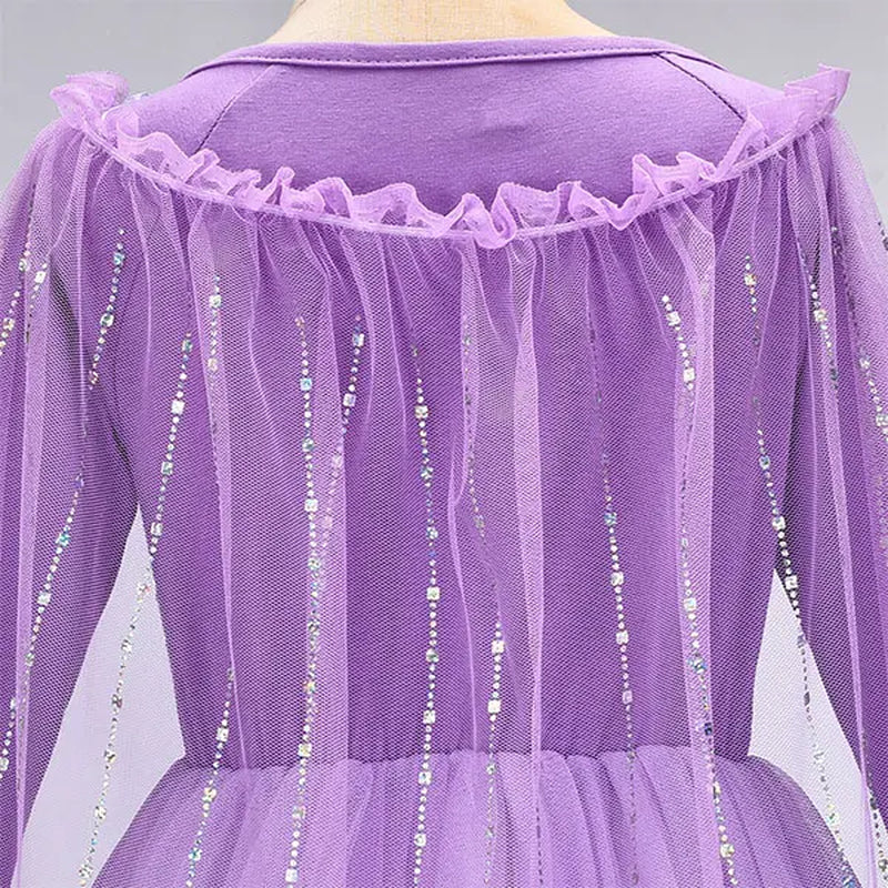 UPORPOR Girls' Waterproof LED Light-Up Purple Princess Costume with Accessories - Halloween Costumes for Girls, Toddler Option, Party Use Gift, Costume for Parties, Holloween Costumes