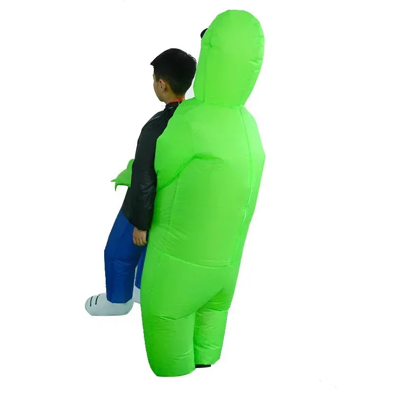 Adult Kids Alien Inflatable Costume Boys Girl Party Cosplay Costume Funny Suit Anime Fancy Dress Halloween Costume for Man Woman