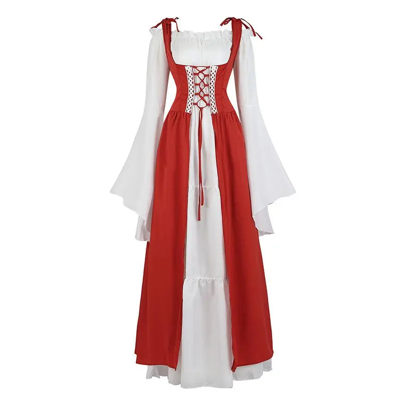 2-Pieces Renaissance Costumes for Women Dress MILALEE Fairy Costumes Gothic Gown Chemise Peasant Dress Medieval Costume Halloween Gothic Party Outfit 6504-D1