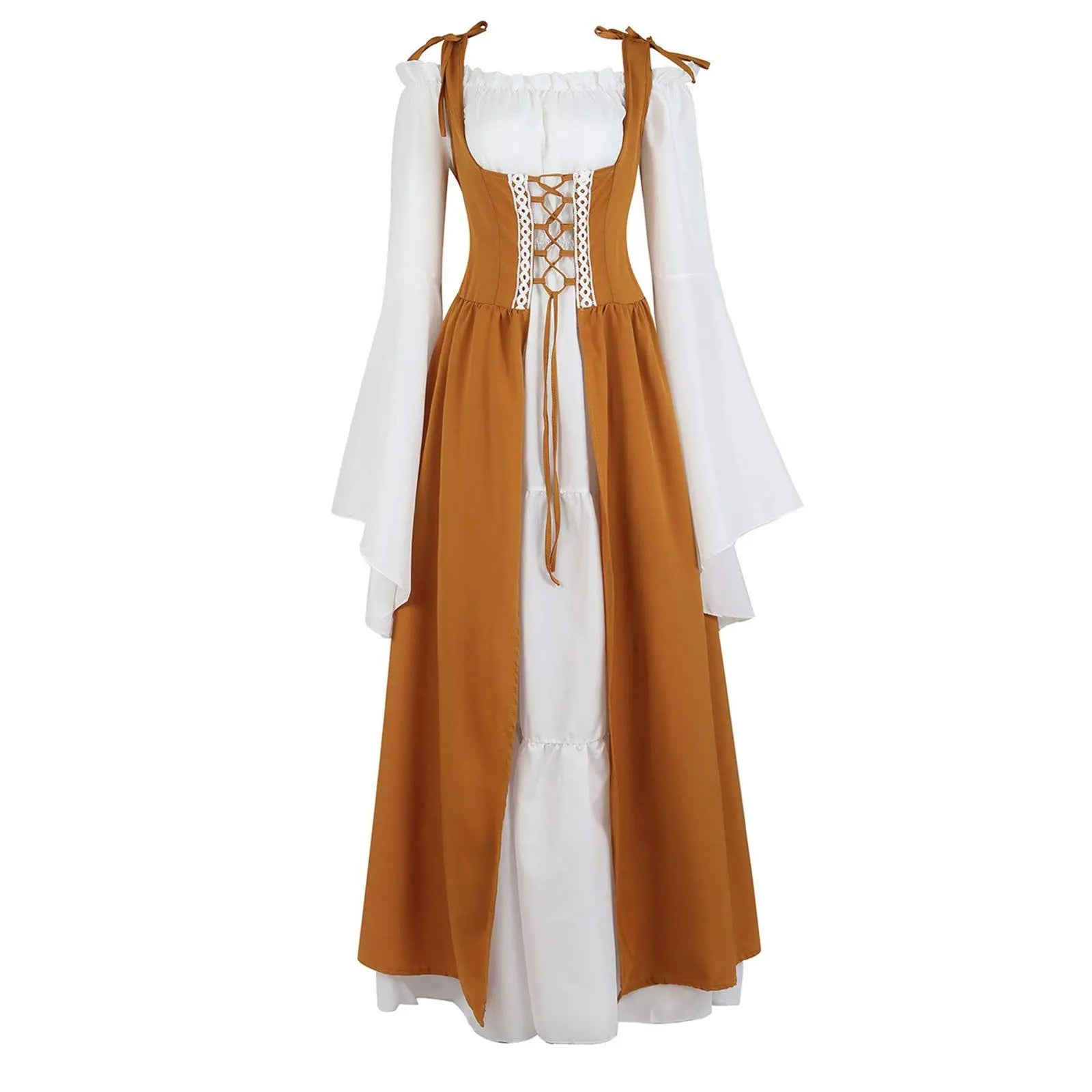 2-Pieces Renaissance Costumes for Women Dress MILALEE Fairy Costumes Gothic Gown Chemise Peasant Dress Medieval Costume Halloween Gothic Party Outfit 6504-D1