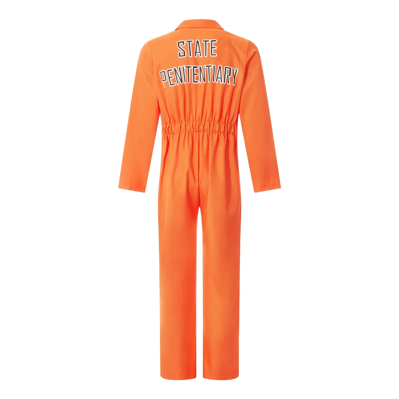 Jail Costumes Letter Print Long Sleeve Prison Jumpsuit for Adults Role-Playing Party Cosplay Outfits，Couples' Clothing Sets