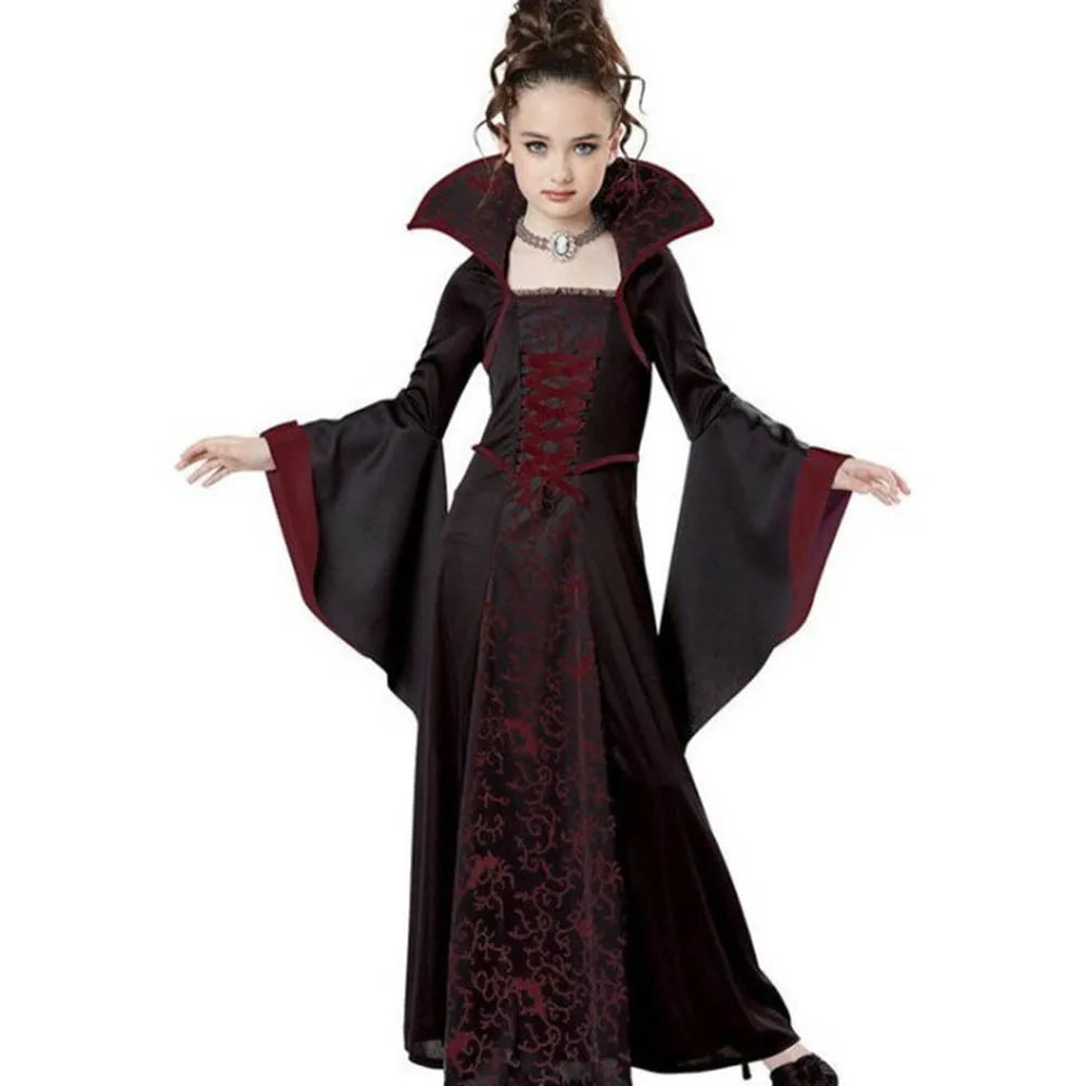 Halloween Role Playing Witch Vampire Girl Costume Girl Disfraz Carnival Dress up Party Mujer Performance Costume