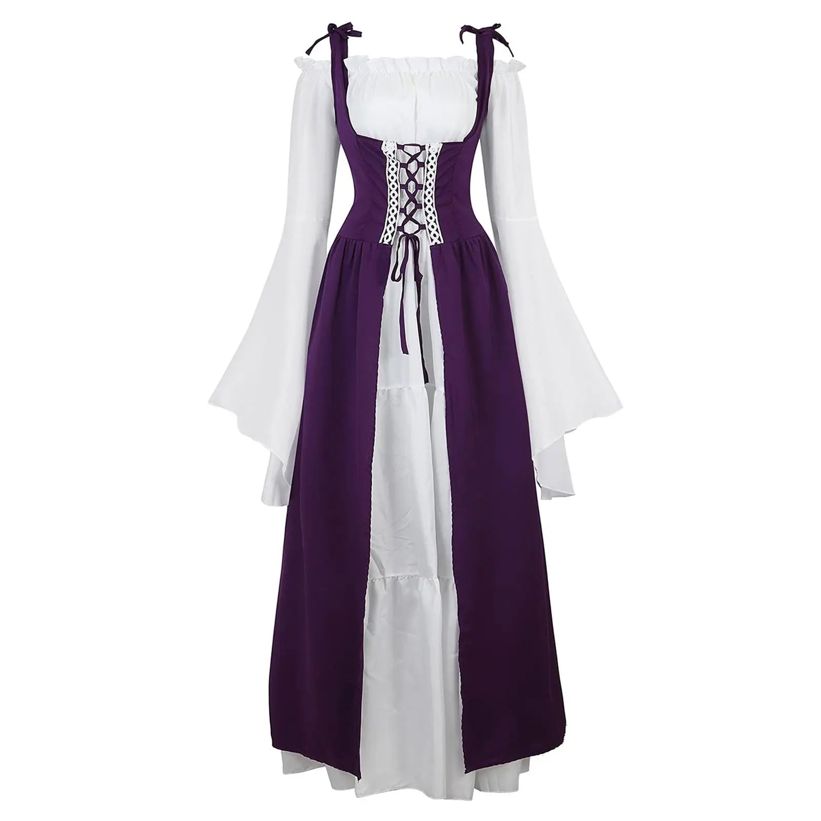 2-Pieces Renaissance Costumes for Women Dress MILALEE Fairy Costumes Gothic Gown Chemise Peasant Dress Medieval Costume Halloween Gothic Party Outfit 6504-D1