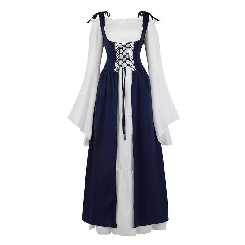 2-Pieces Renaissance Costumes for Women Dress MILALEE Fairy Costumes Gothic Gown Chemise Peasant Dress Medieval Costume Halloween Gothic Party Outfit 6504-D1