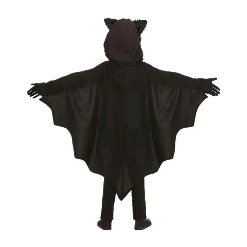Kids Vampire Bat Hooded Costume Sexy Cosplay Anime Costume Boy Girl Halloween Cosplay Costume Set Vestidos De Fiesta
