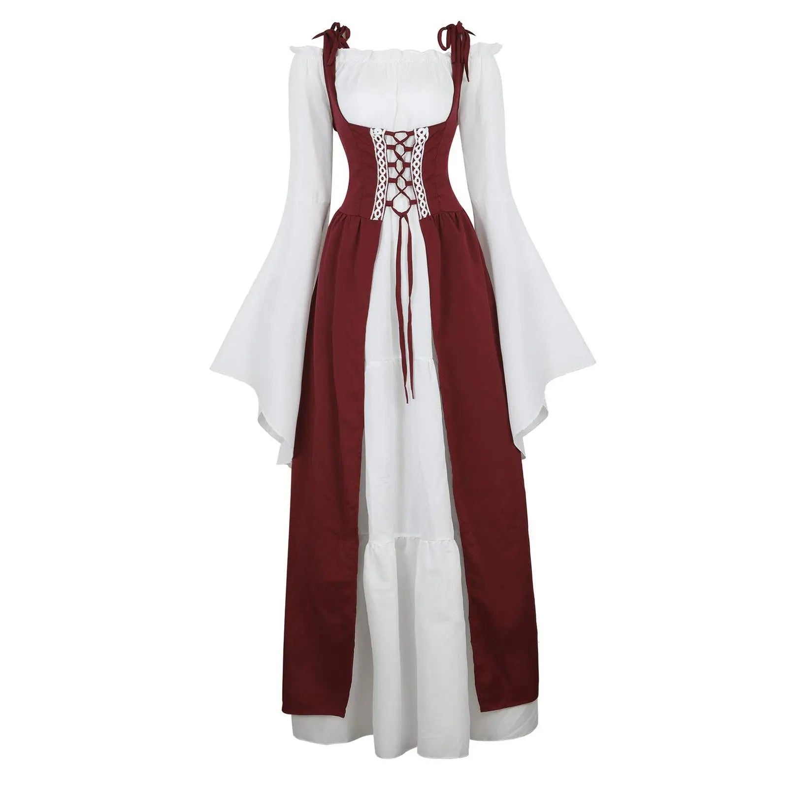 2-Pieces Renaissance Costumes for Women Dress MILALEE Fairy Costumes Gothic Gown Chemise Peasant Dress Medieval Costume Halloween Gothic Party Outfit 6504-D1