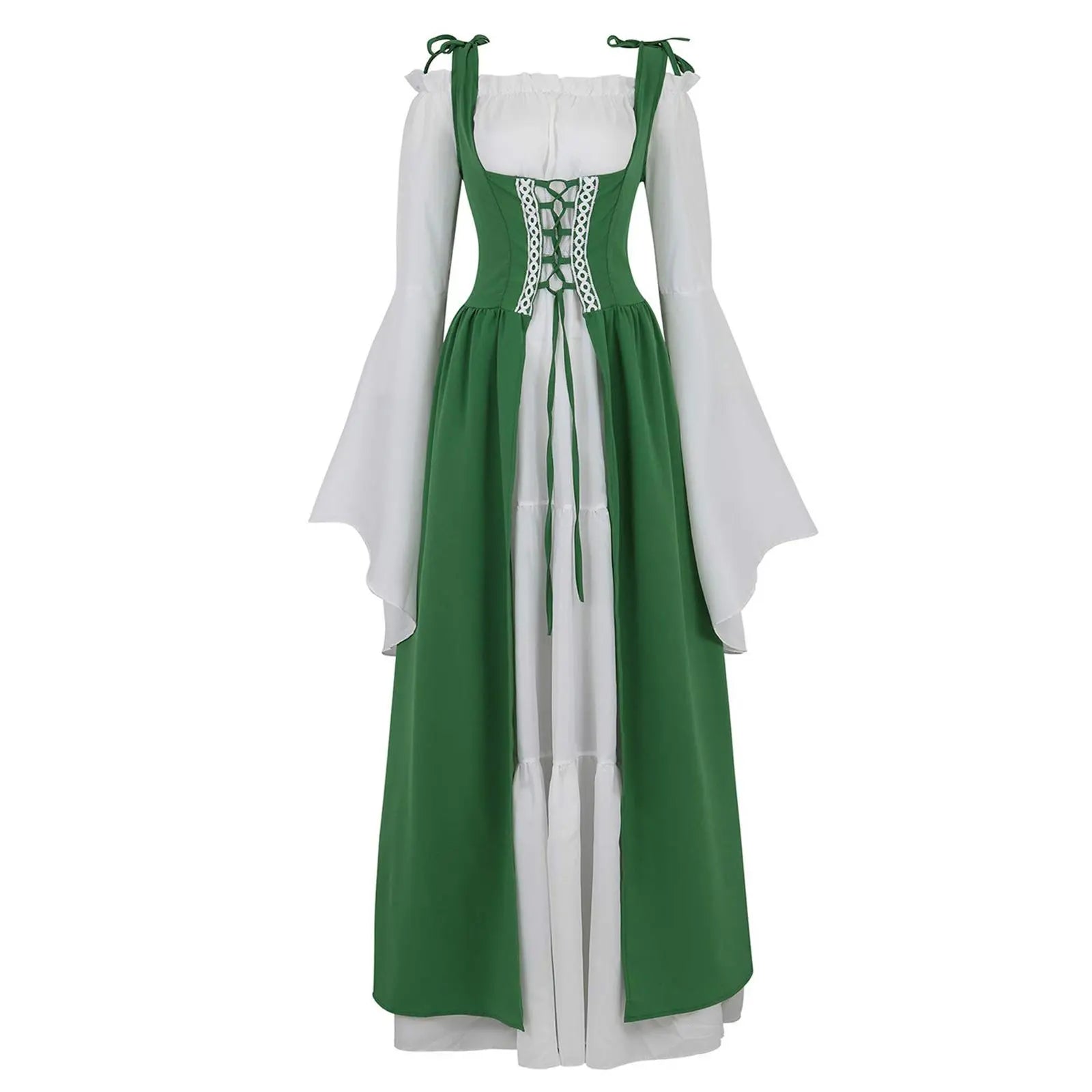 2-Pieces Renaissance Costumes for Women Dress MILALEE Fairy Costumes Gothic Gown Chemise Peasant Dress Medieval Costume Halloween Gothic Party Outfit 6504-D1