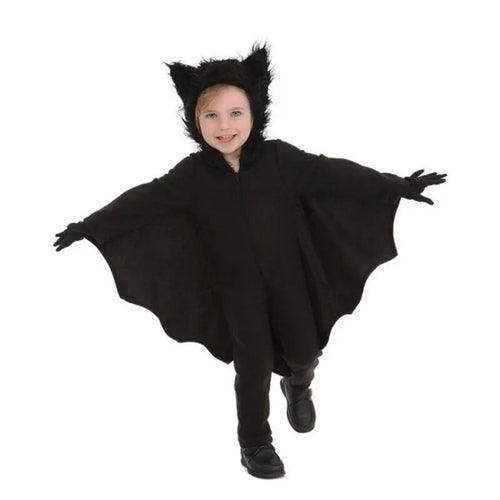 Kids Vampire Bat Hooded Costume Sexy Cosplay Anime Costume Boy Girl Halloween Cosplay Costume Set Vestidos De Fiesta