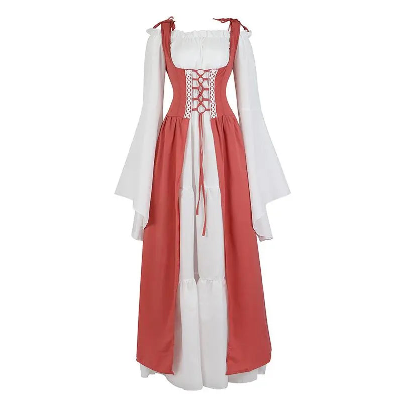 2-Pieces Renaissance Costumes for Women Dress MILALEE Fairy Costumes Gothic Gown Chemise Peasant Dress Medieval Costume Halloween Gothic Party Outfit 6504-D1