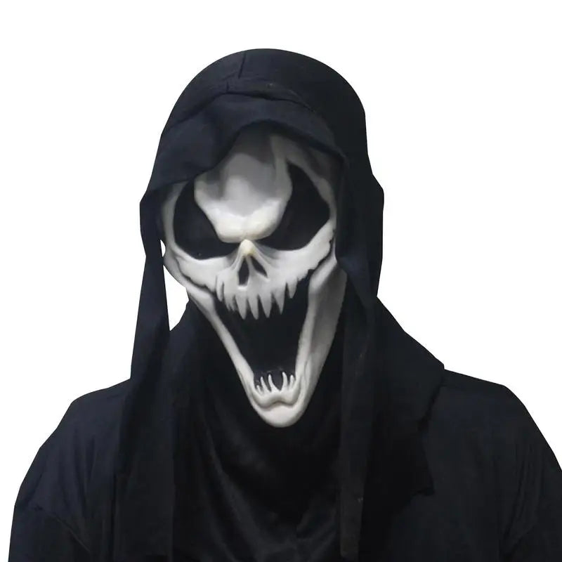 Halloween Scream Face Cover Men Costume Face Shield Ghost Cover Ghost Costume Breathable Scary Halloween Face Shield Scream
