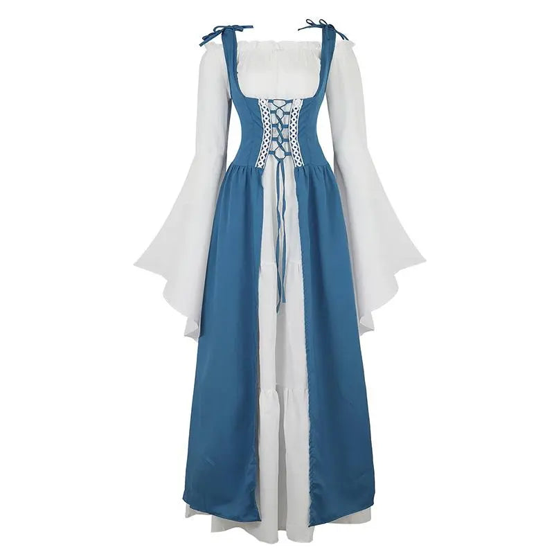 2-Pieces Renaissance Costumes for Women Dress MILALEE Fairy Costumes Gothic Gown Chemise Peasant Dress Medieval Costume Halloween Gothic Party Outfit 6504-D1