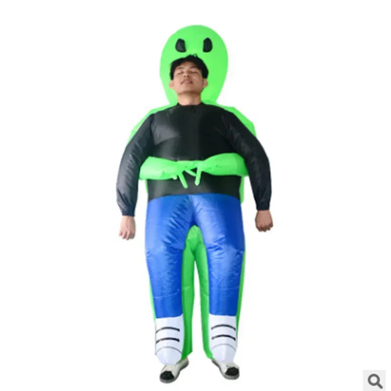 Adult Kids Alien Inflatable Costume Boys Girl Party Cosplay Costume Funny Suit Anime Fancy Dress Halloween Costume for Man Woman