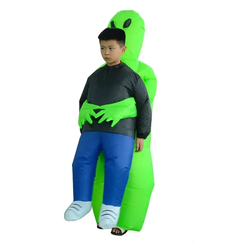 Adult Kids Alien Inflatable Costume Boys Girl Party Cosplay Costume Funny Suit Anime Fancy Dress Halloween Costume for Man Woman
