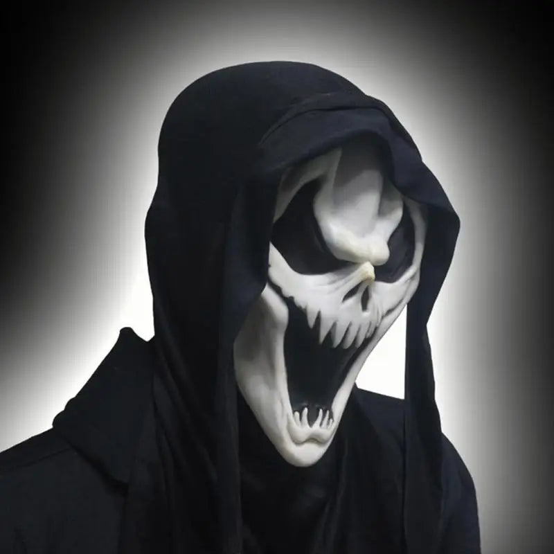 Halloween Scream Face Cover Men Costume Face Shield Ghost Cover Ghost Costume Breathable Scary Halloween Face Shield Scream
