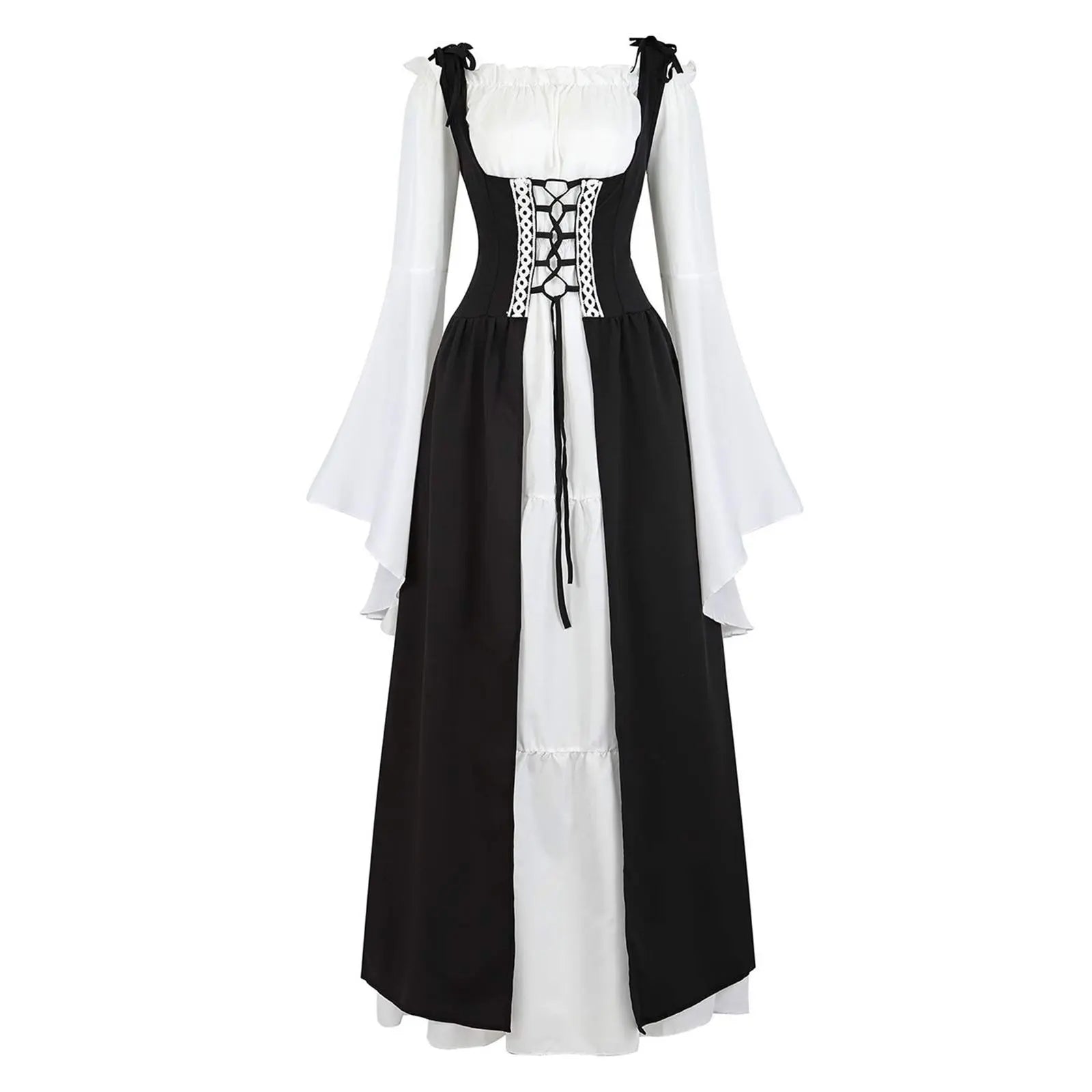 2-Pieces Renaissance Costumes for Women Dress MILALEE Fairy Costumes Gothic Gown Chemise Peasant Dress Medieval Costume Halloween Gothic Party Outfit 6504-D1