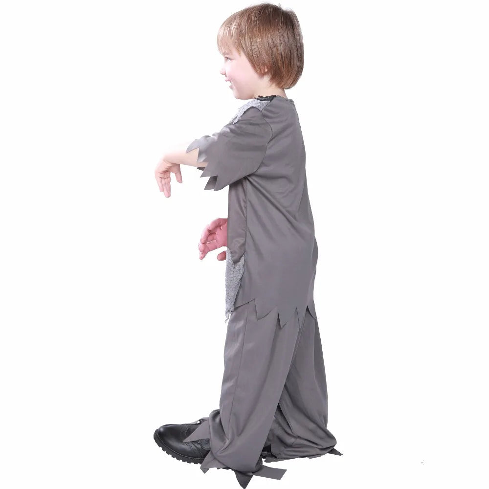 Skeleton Bloody Zombie Boy Costume Halloween Costume for Girl Scary Costume Carnival Skull Ghost Horror Cosplay Fancy Outfit