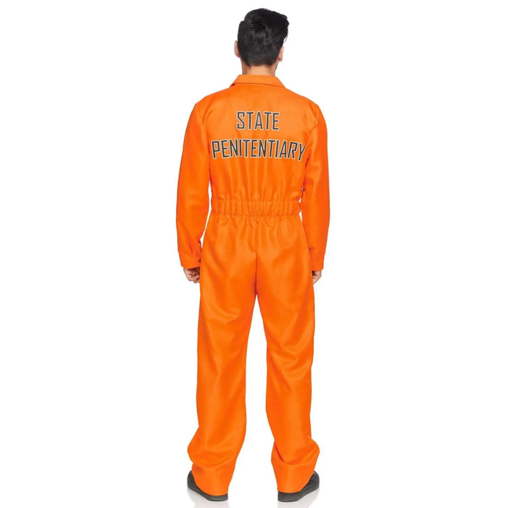 Jail Costumes Letter Print Long Sleeve Prison Jumpsuit for Adults Role-Playing Party Cosplay Outfits，Couples' Clothing Sets